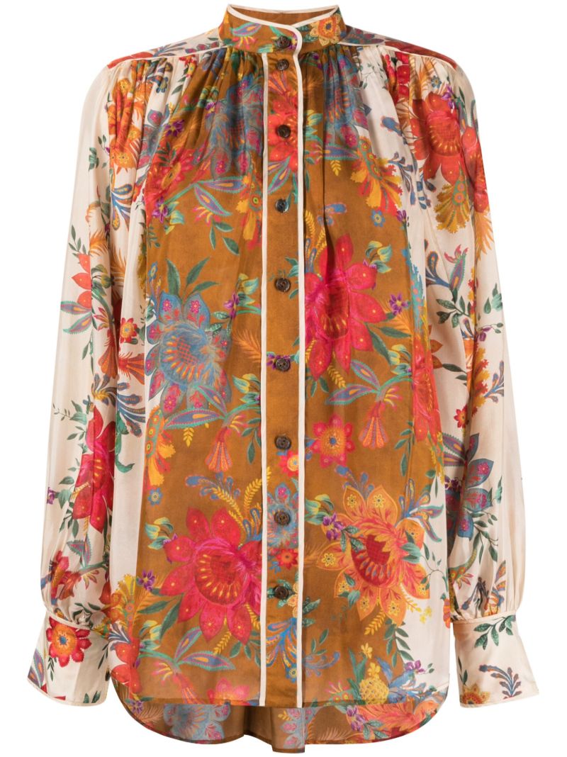 Brown Ginger Silk Blouse