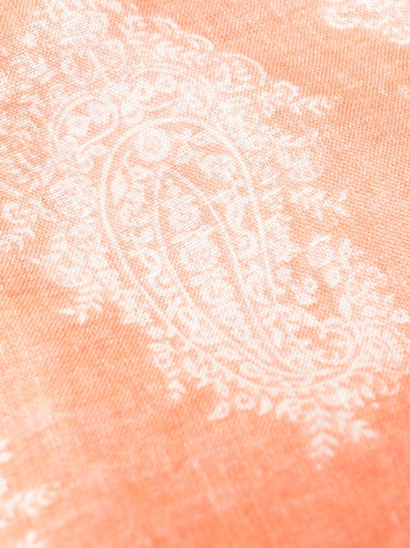 Orange Devi Paisley Print Linen Dress