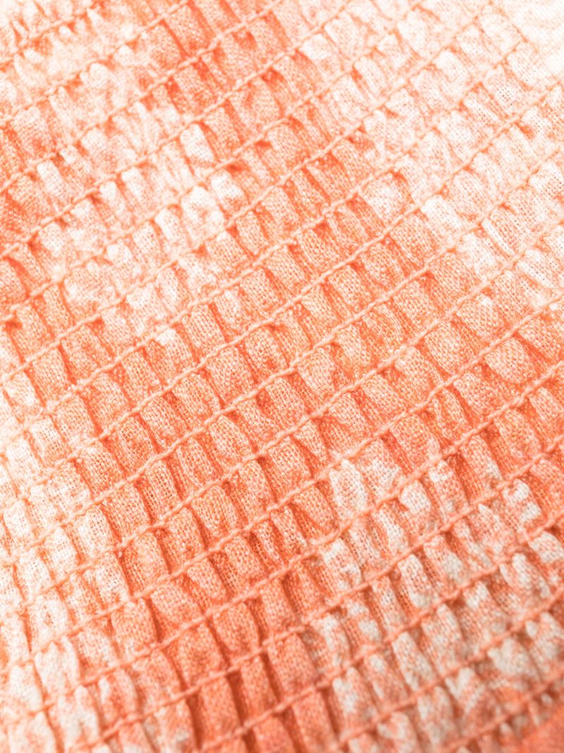 Orange Devi Paisley Print Linen Dress
