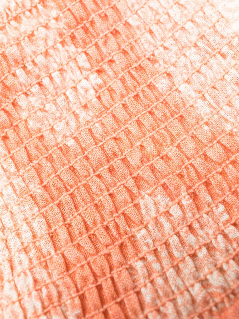 Orange Devi Paisley Print Linen Dress