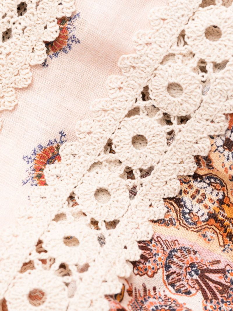 Neutral Devi Paisley Print Dress