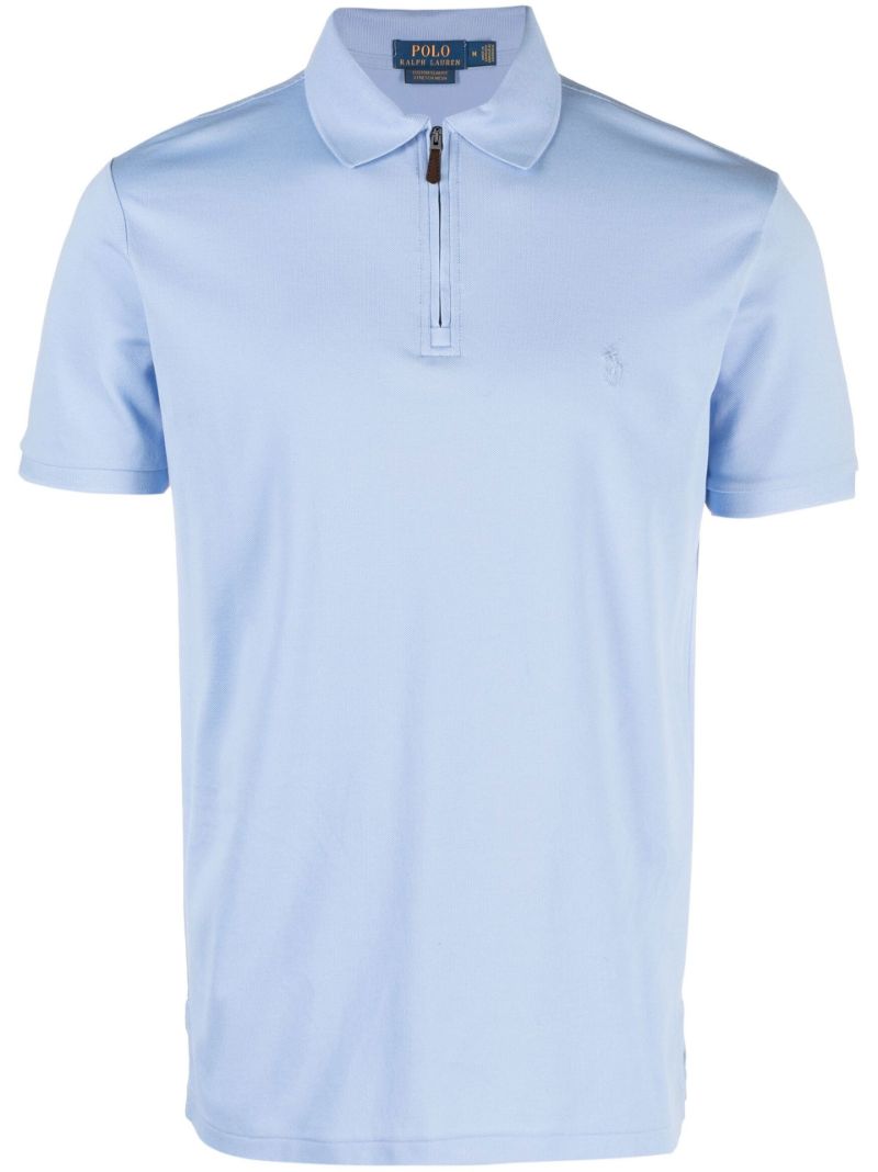 Blue Polo Pony Half-zip Polo Shirt