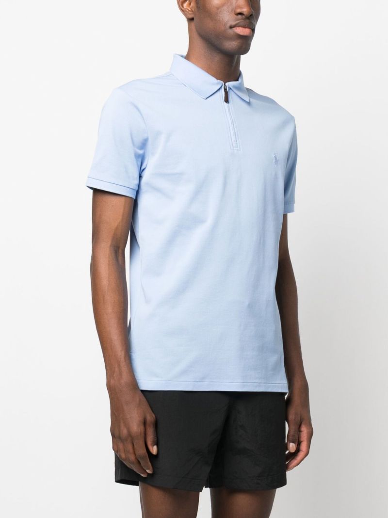 Blue Polo Pony Half-zip Polo Shirt
