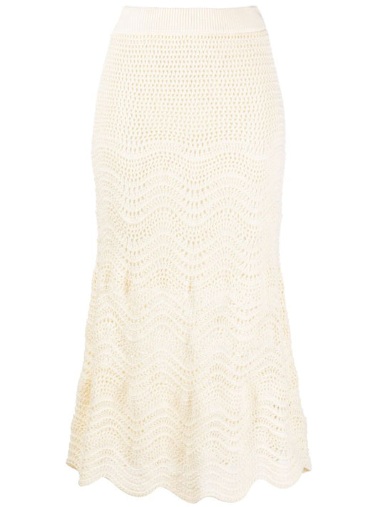 Neutral Devi Knitted Skirt