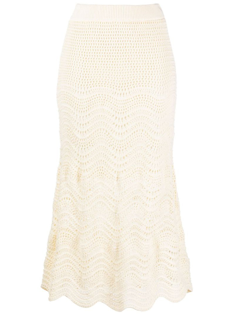 Neutral Devi Knitted Skirt