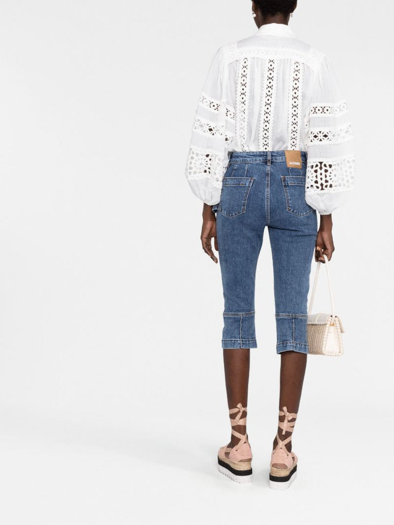White Devi Cutwork Blouse