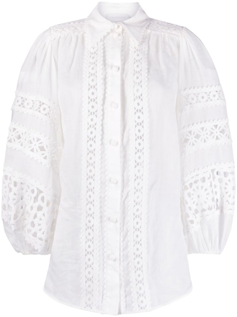 White Devi Cutwork Blouse