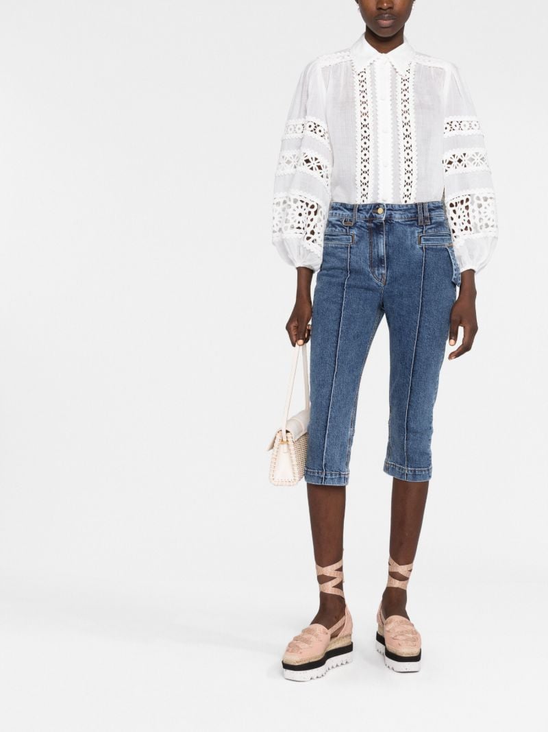 White Devi Cutwork Blouse