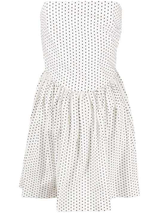 White Hannah Polka Dot Mini Dress