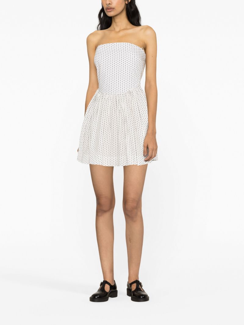 White Hannah Polka Dot Mini Dress