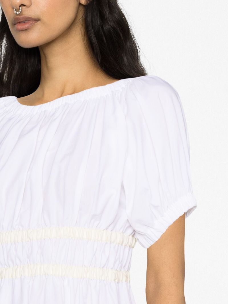 White Mags Taffeta Midi Dress