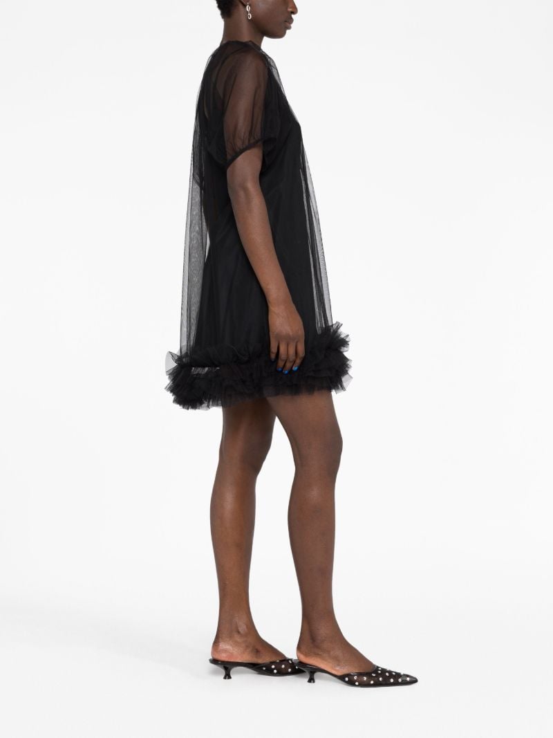 Black Trixy Tulle Mini Dress