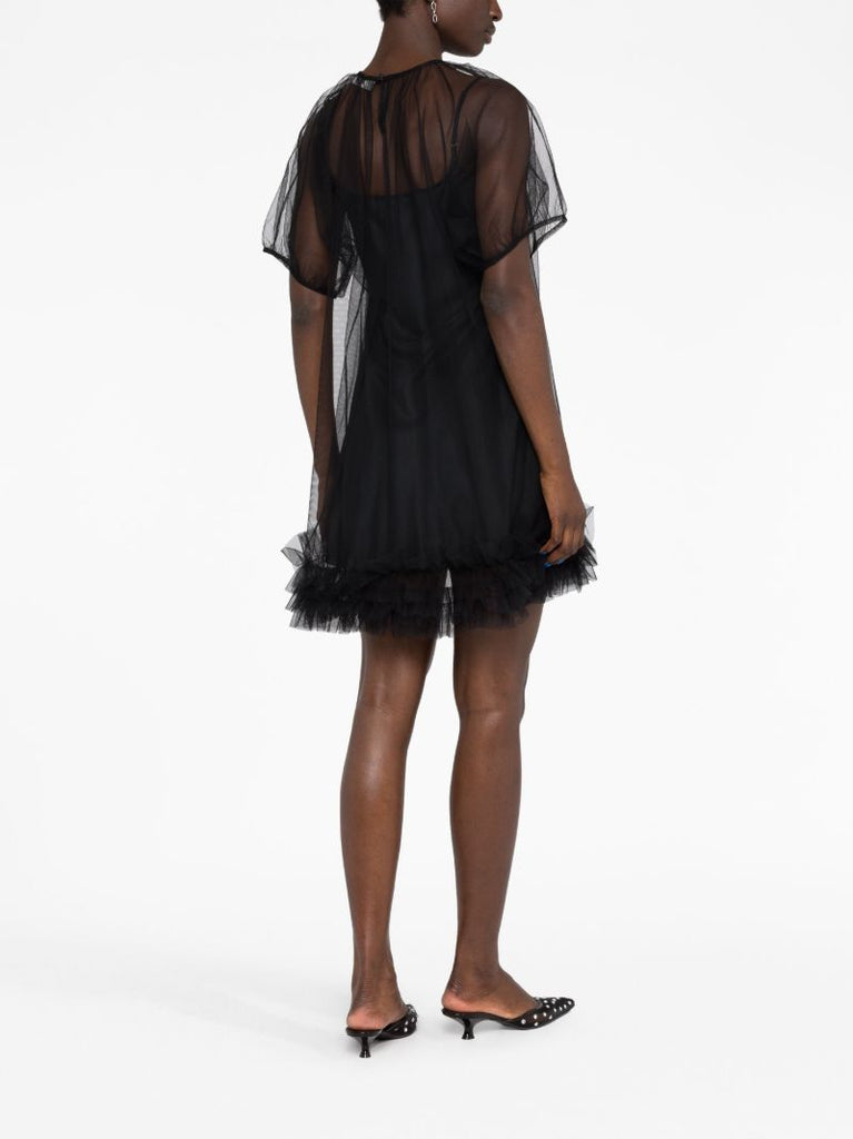 Black Trixy Tulle Mini Dress