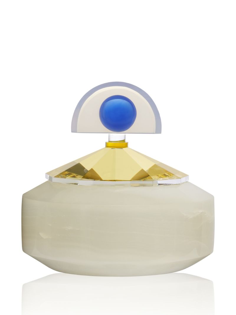 White Blueberry Onyx and Crystal Bonbonniere