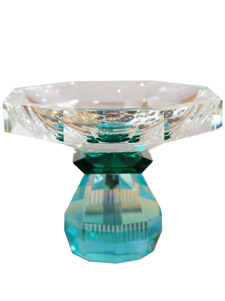 Blue and Green Madison Crystal Bowl
