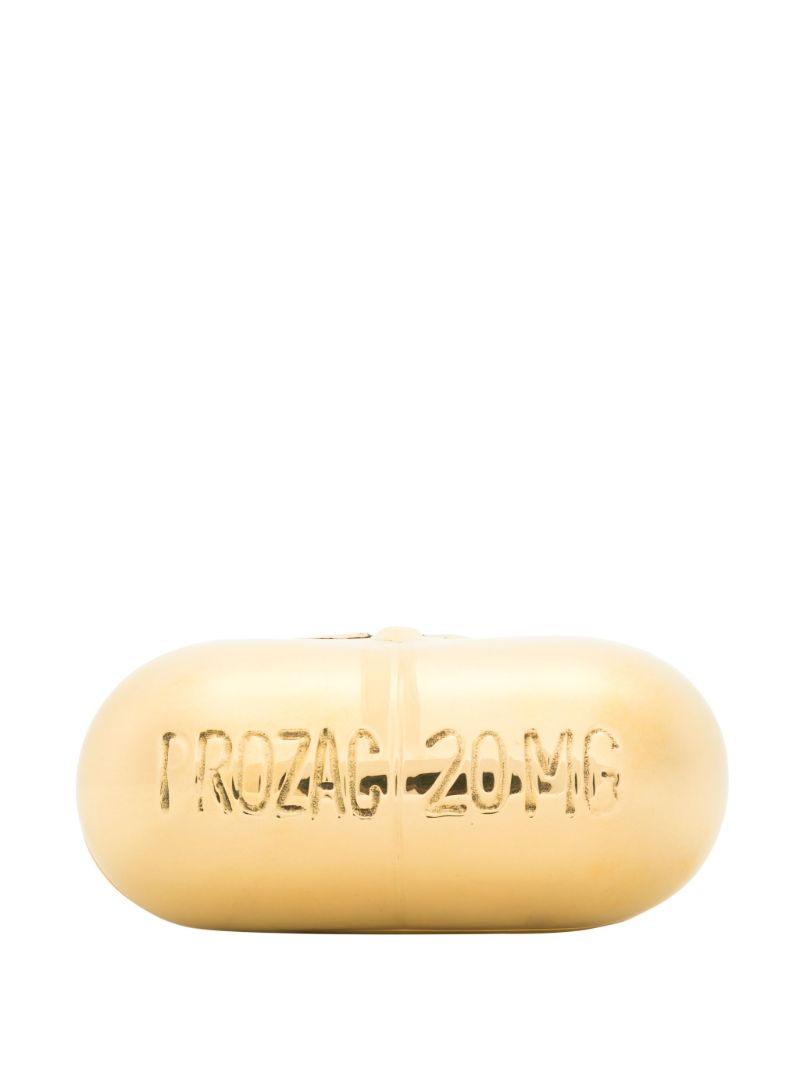 Gold-tone Prozac Pill Box