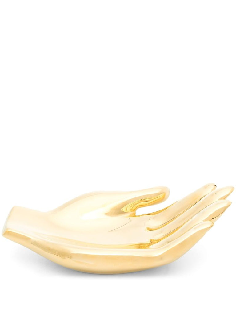 Gold-tone Sculpted Hand Bowl