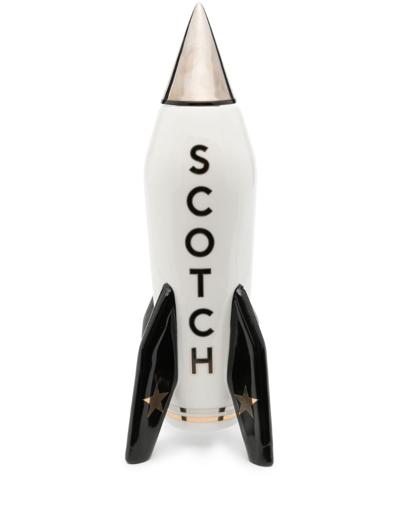 White Scotch Rocket Porcelain Decanter
