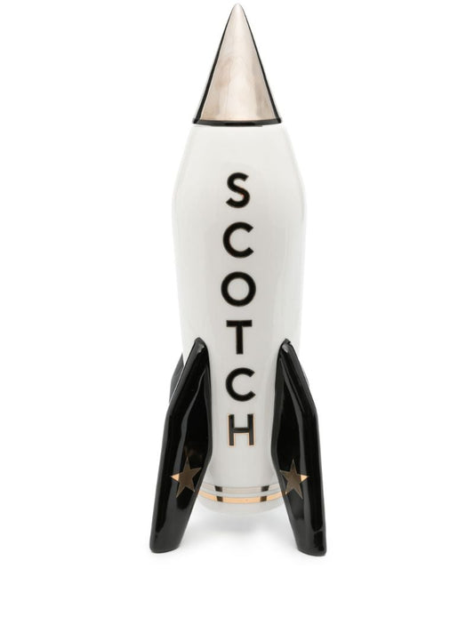 White Scotch Rocket Porcelain Decanter