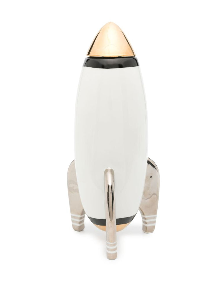 White Whiskey Rocket Porcelain Decanter