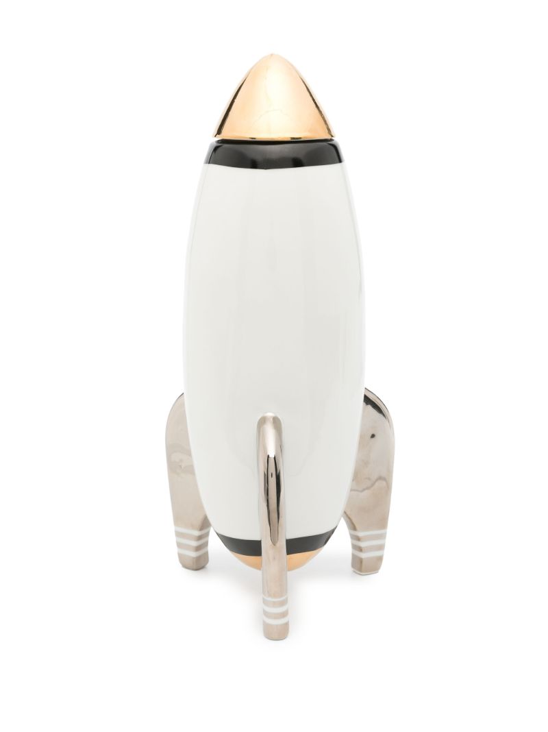 White Whiskey Rocket Porcelain Decanter