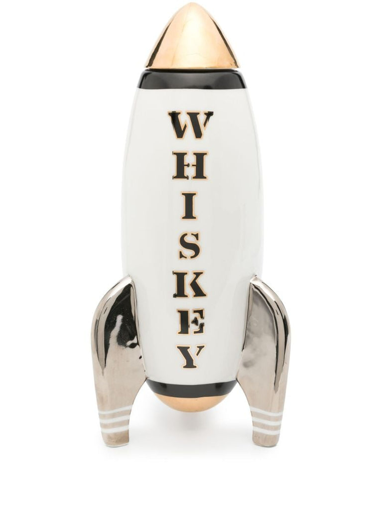 White Whiskey Rocket Porcelain Decanter