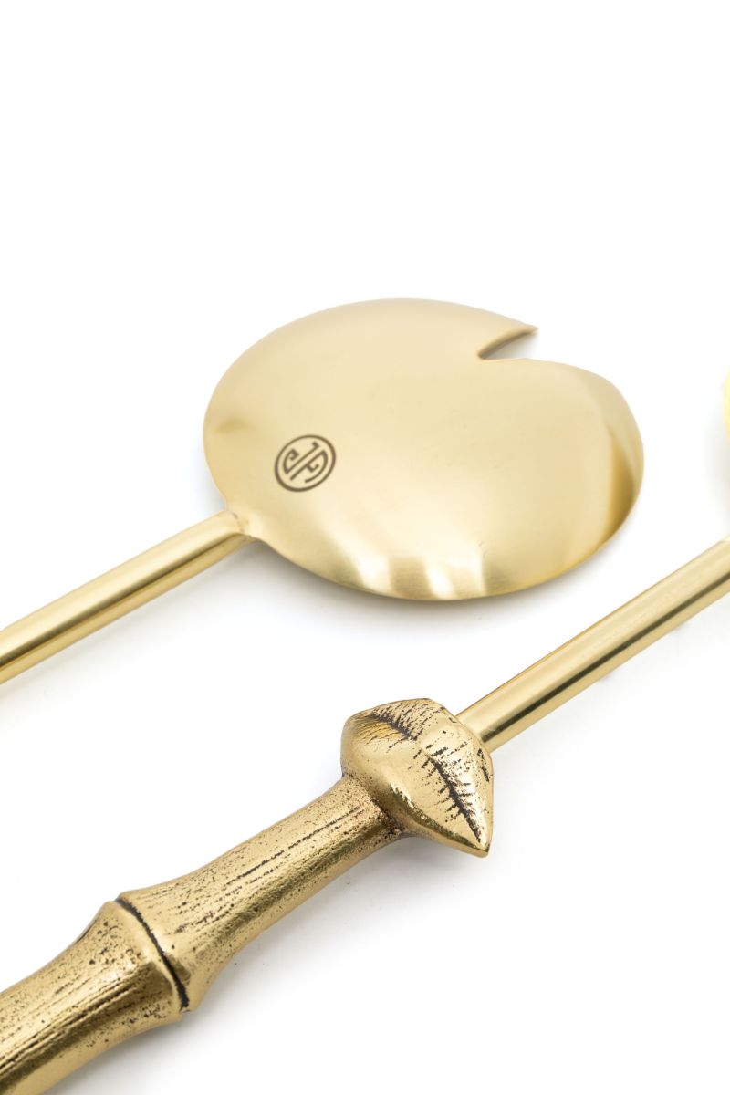 Gold-tone Muse Bamboo Serving Set