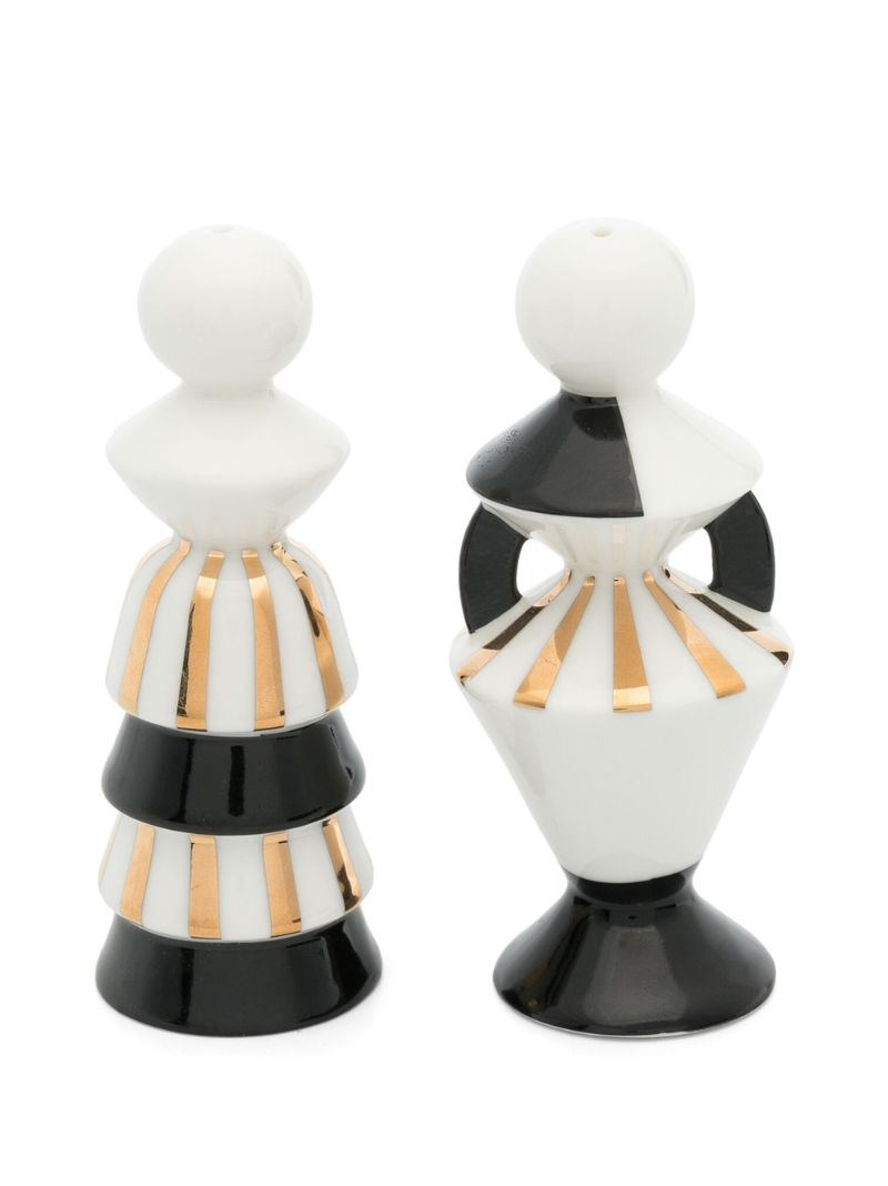 White Vienna Porcelain Salt and Pepper Shakers