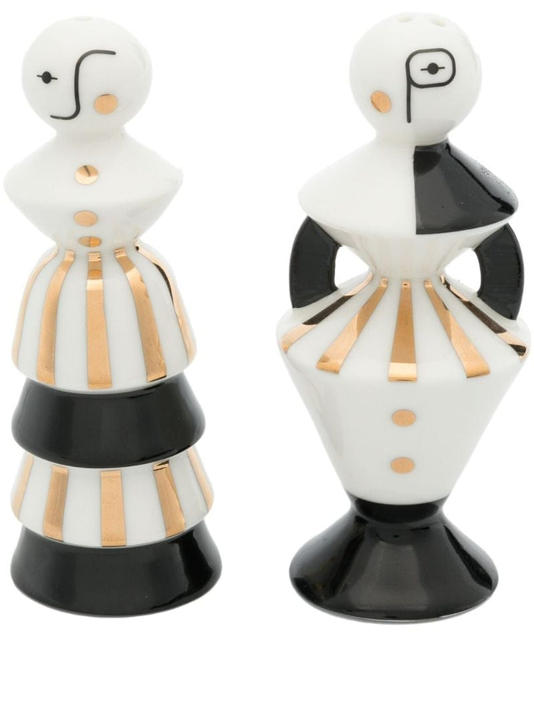 White Vienna Porcelain Salt and Pepper Shakers