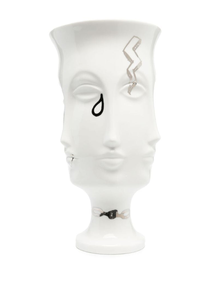 White Dora Maar Graffiti Porcelain Vase