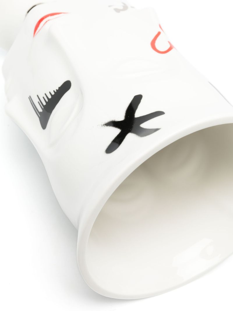 White Dora Maar Graffiti Porcelain Vase