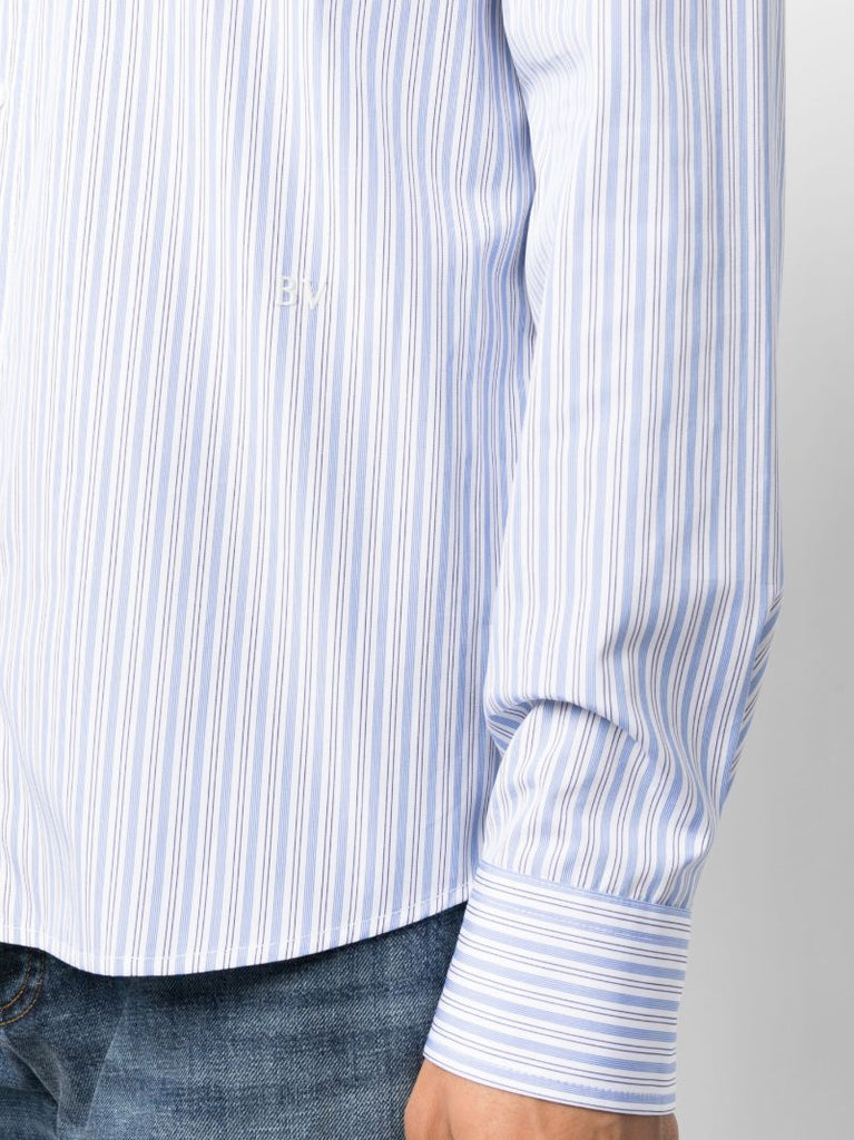 Blue Striped Cotton Shirt