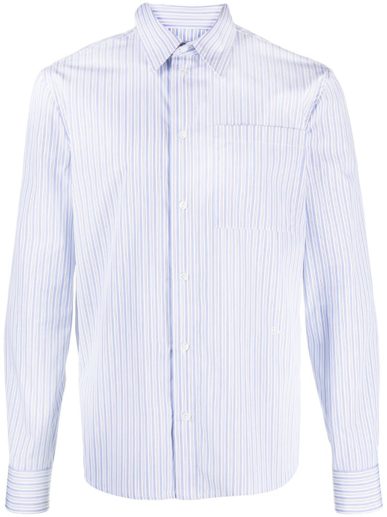 Blue Striped Cotton Shirt