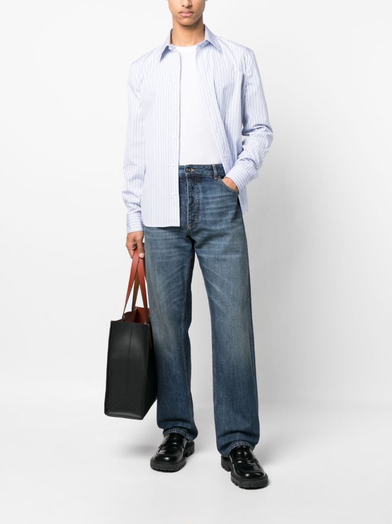 Blue Striped Cotton Shirt