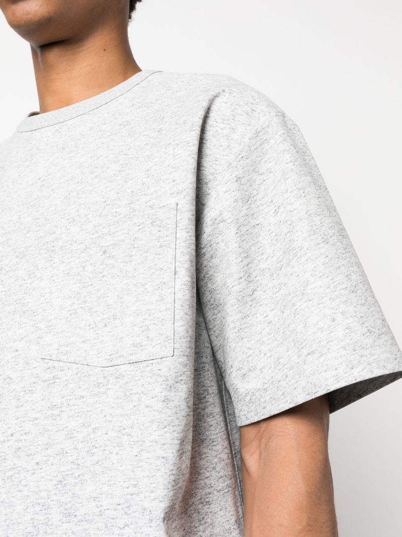Grey Melange Leather T-shirt