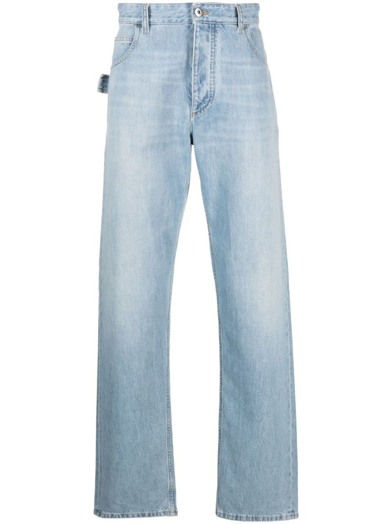 Blue Straight-leg Jeans