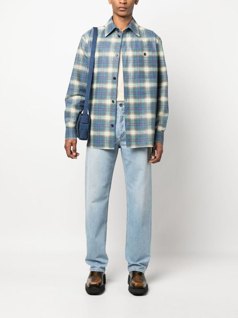 Blue Straight-leg Jeans