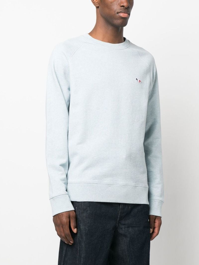 Blue Tricolor Fox Cotton Sweatshirt