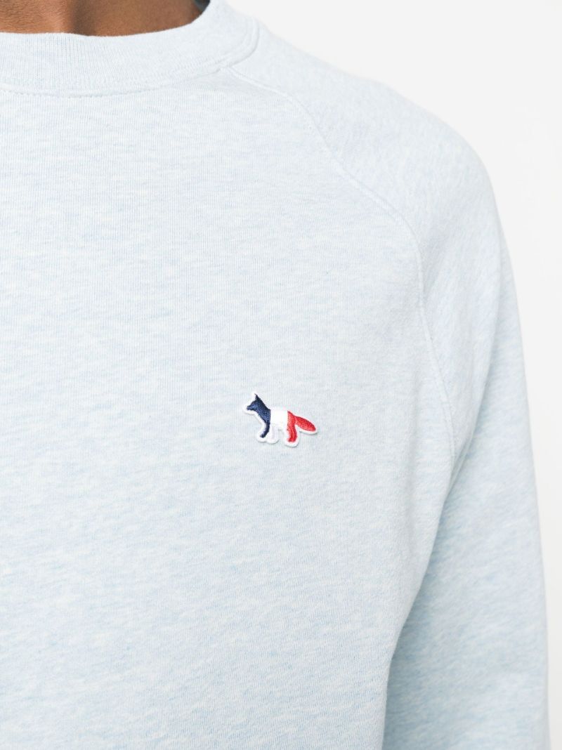 Blue Tricolor Fox Cotton Sweatshirt