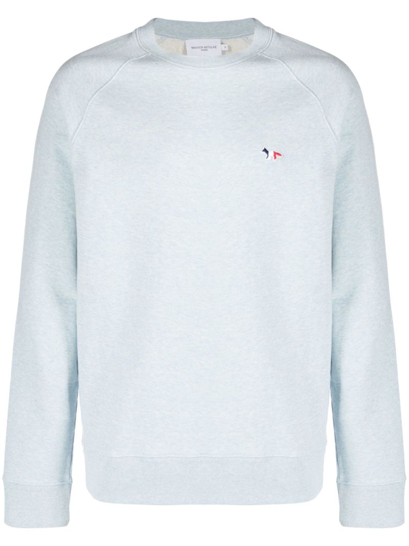Blue Tricolor Fox Cotton Sweatshirt