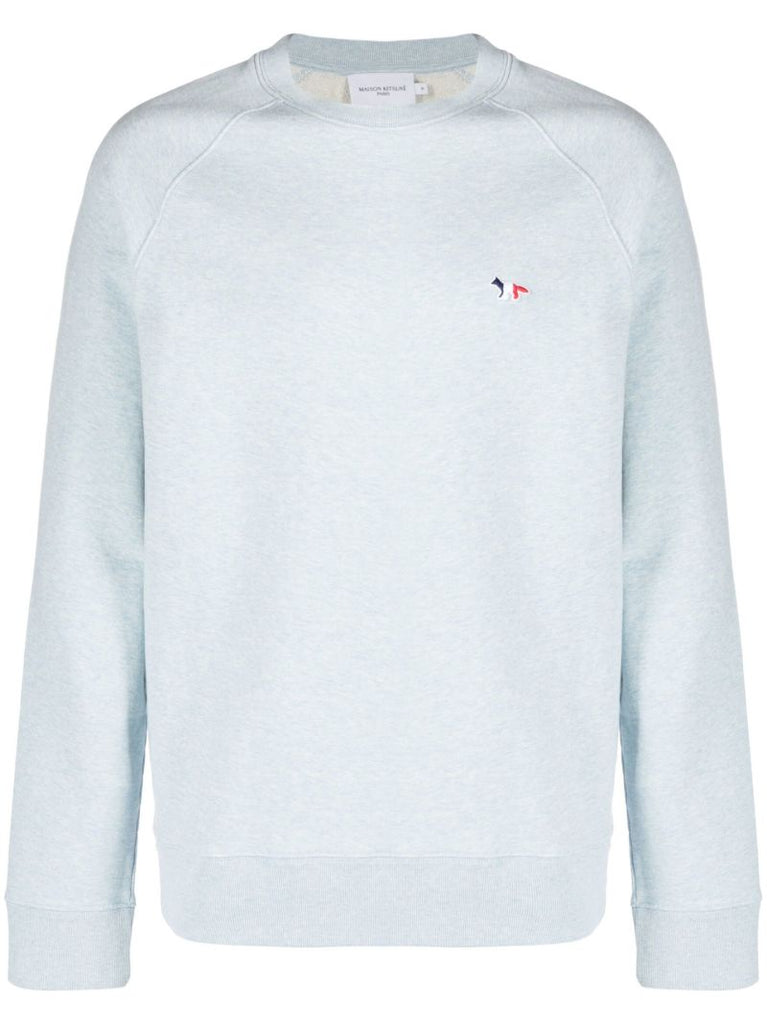 Blue Tricolor Fox Cotton Sweatshirt