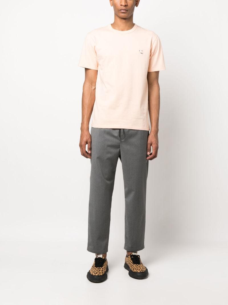 Pink Fox Head Cotton T-shirt
