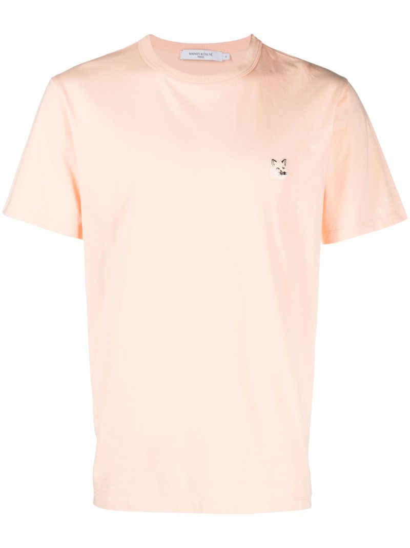 Pink Fox Head Cotton T-shirt