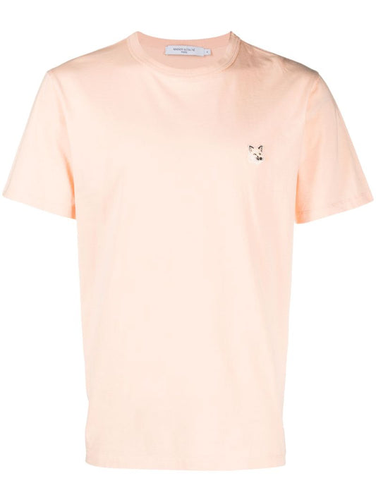Pink Fox Head Cotton T-shirt