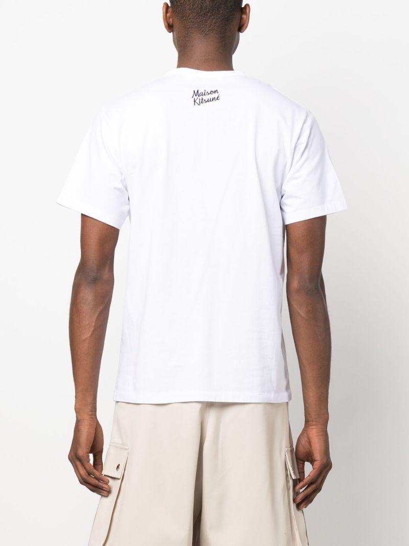 White Dressed Fox Cotton T-shirt