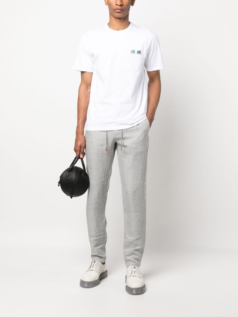 White Double Fox Head T-shirt