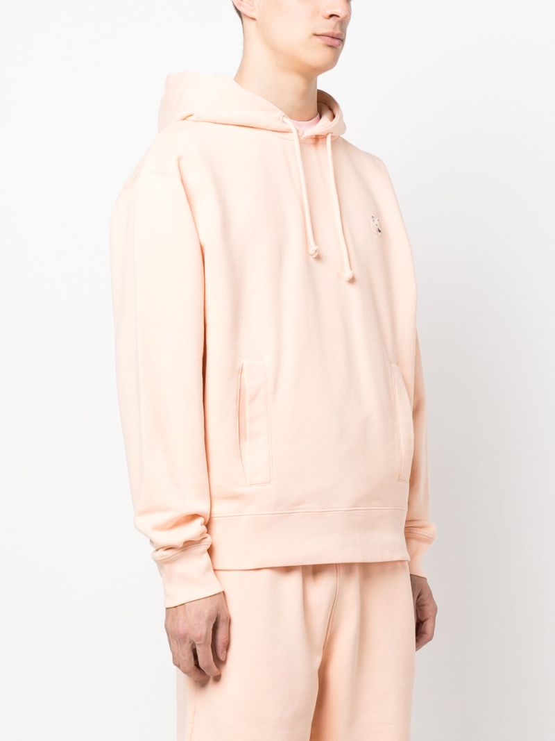 Orange Fox Head Patch Hoodie