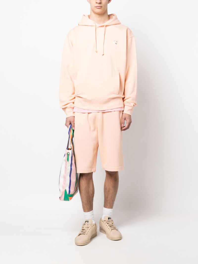 Orange Fox Head Patch Hoodie