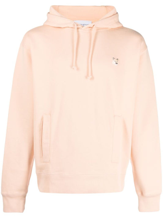 Orange Fox Head Patch Hoodie