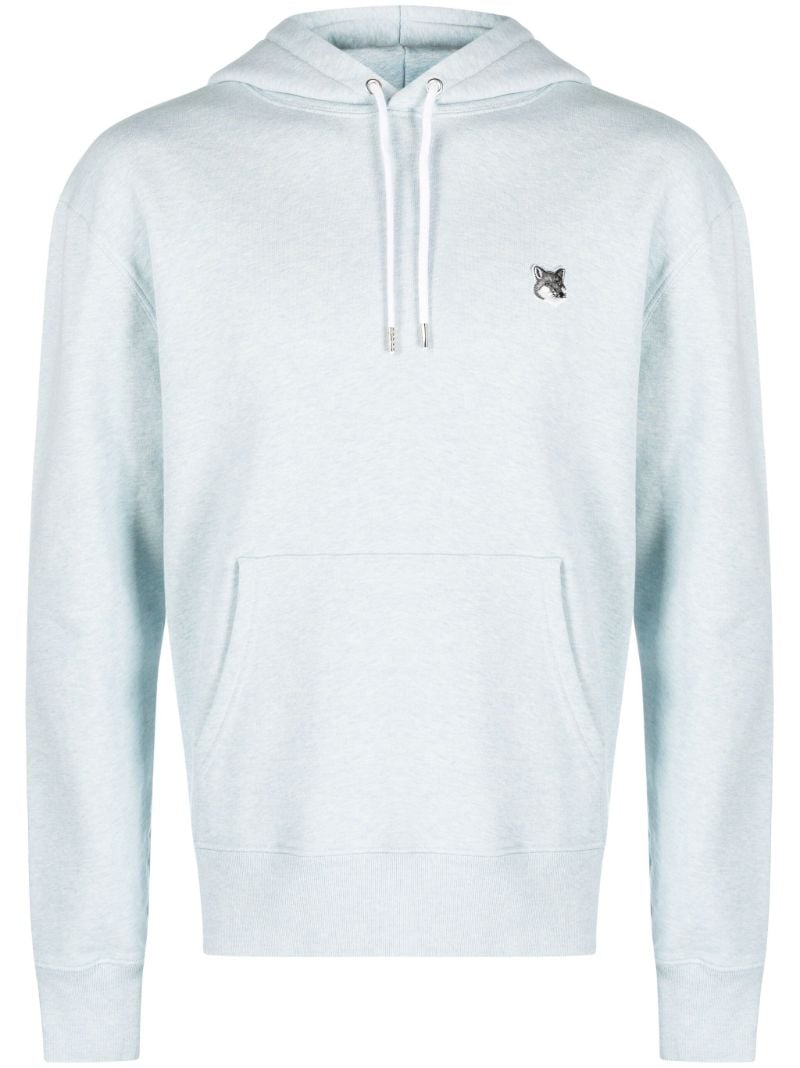 Blue Fox Head Patch Cotton Hoodie
